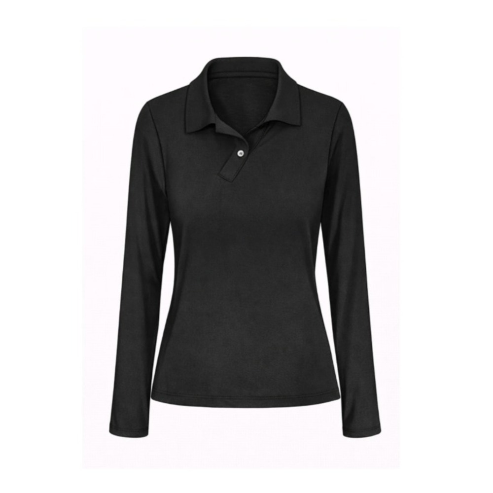 Crossover Golf‎ Womens Polo Shirt Top Small Black Long Sleeve Athleisure